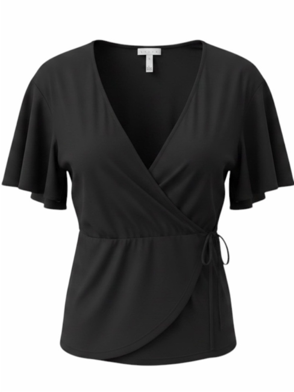 Leith Wrap Black Top size Large
